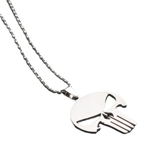 Superhelden Totenkopf Punisher Anhänger Halskette aus Edelstahl - Product Image 6