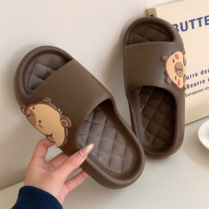 Xixitiao รองเท้าแตะสำหรับทั้งชายและหญิง, รองเท้าแตะสำหรับใช้ในห้องน้ำดีไซน์น่ารักพื้นนุ่มกันลื่นน้ำหนักเบาสำหรับใส่ในบ้านฤดูร้อน - Product Image 4