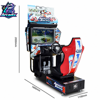 Simulateur de course automobile à monnayeur, machine de jeu d'arcade, simulateur de conduite avec écran LCD pour parc d'attractions, vente en gros