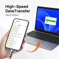 1m Zinklegering USB-C Kabel Supersnel 6A 120W Oplaadkabel Slimme Gegevens Kabel voor Android Telefoons Printers USB2.0 Type Populaire Stijl