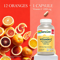 Complément minéral pour adultes à base de vitamine C du fabricant OEM pour une fonction thyroïdienne saine et un soutien immunitaire, capsules à absorption élevée