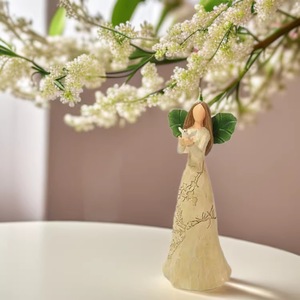 Pot de fleurs en résine de style européen, fabriqué en Chine, pour la décoration intérieure, <span class=keywords><strong>avec</strong></span> ange gardien et colombe en main, cadeau pour la Fête des Mères - Product Image 3