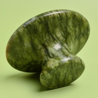 Envío Directo verde Natural Xiuyan Jade seta Gua Sha masaje corporal negro Bian piedra raspador martillo