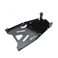 Batterie-Frontabdeckplatte, glänzend schwarzer Stahl, 250x135mm, Mehrfach-Bolzenmontage, für Sur-Ron Light Bee X/S Elektrofahrrad-Batterieschutz
