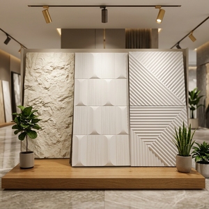 Panneau mural extérieur en polyuréthane PU léger, imitation pierre <span class=keywords><strong>champignon</strong></span>, grandes plaques, finition pierre réaliste - Product Image 1
