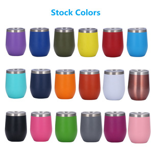 Venta al por mayor Vaso De Vino En Forma De Huevo Acero Con Tapa Ombre Vasos De Vino Con Tapa Vaso De Acero Inoxidable 12 oz - Product Image 3