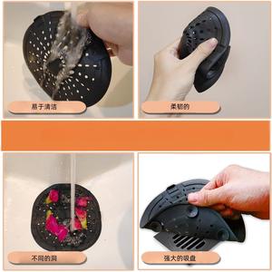 Filtre de vidange rond en TPR pour évier de cuisine, couvercle de protection anti-cheveux pour salle de bain et cuisine - Product Image 4