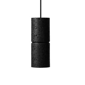 BUZAO RI cylindrical industrial nordic led black lava lamp pendant light art decor dining table light for home bar