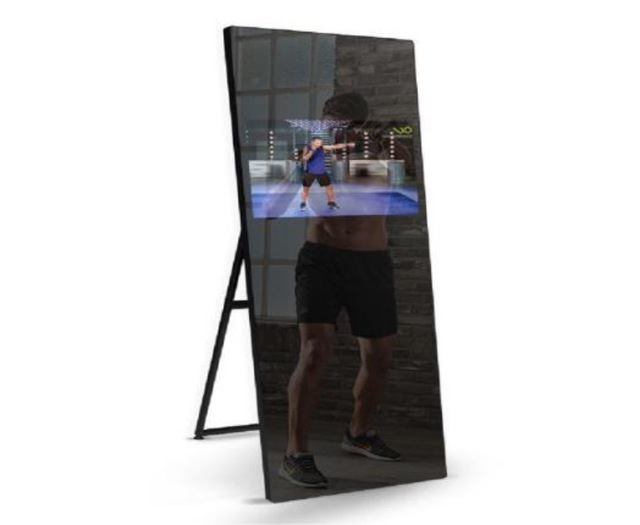 Magic Mirror Kiosk Interactive PCAP Touch Mirror Display 43inch Smart Fitness Mirror
