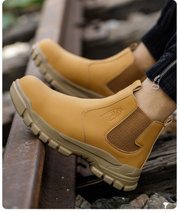 Men's High-Top Steel Toe Winter <strong>Safety</strong> Shoes-Anti-Smash Anti-Piercing for Midsole Rubber Outsole for Construction Mining Work - Product Image 2
