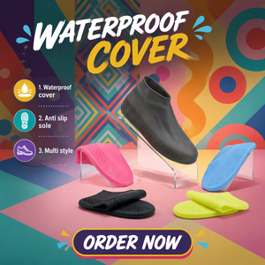 Surchaussures <span class=keywords><strong>de</strong></span> <span class=keywords><strong>Pluie</strong></span> en Silicone Réutilisables, Imperméables, Pliables et Durables – Protection Extérieure en Caoutchouc Gel - SC01A - Product Image 4