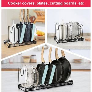 Organisateur de cuisine extensible 3-en-1 facile à monter soi-même pour casseroles, poêles et couvercles - Product Image 3