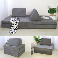 Weihnachts geschenk Kinder spielen Couch Couch mit 2 Dreieck Kissen Schaum füllung Modulare Couch Baby Sofa Sitz und Kinder spielen Sofa