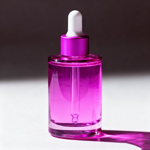 Luxury 30ml Glass Hair Face Eye Skincare Cosmetic Serum Essential Oil <b>Dropper</b> <b>Bottle</b> Set With Twist Push Pump Button - Product Image 1