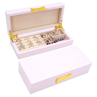 Personnalisé Cadeau En Bois D'emballage De Bijoux En Gros Haute Brillance Laqué En Bois Boîte à Bijoux