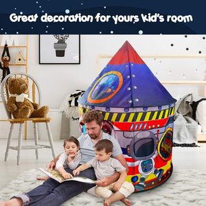 Tente de jeu pour enfants <span class=keywords><strong>Rocket</strong></span> imprimée, tente de jeu d'intérieur, château de princesse, tente de jeu <span class=keywords><strong>pop</strong></span>-up pour bébé, jouet de tente - Product Image 1