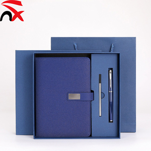 Ensemble <span class=keywords><strong>cadeau</strong></span> de stylo et carnet en cuir A5 avec logo personnalisé, boîte <span class=keywords><strong>cadeau</strong></span> haut de gamme, pages lignées, excellent <span class=keywords><strong>cadeau</strong></span> pour les entreprises et les écoles - Product Image 2