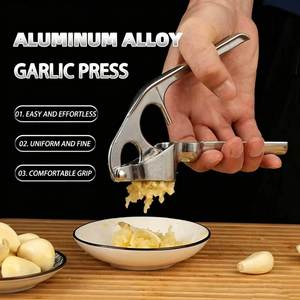 Presse-ail en alliage d'aluminium durable |   Presse-ail et hachoir manuel pour la cuisine à domicile - Product Image 1