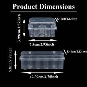Boîte en plastique pour 10 flacons de 10 ml, emballage en plastique haute capacité, boîte en plastique anti-écrasement pour poudre de peptide - Product Image 6