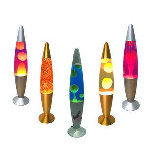 โคมไฟลาวาโลหะ16นิ้วสไตล์ยุโรปอเมริกันโคมไฟ LED ตกแต่งโต๊ะสำหรับห้องนอนบรรยากาศการหลอมขี้ผึ้ง - Product Image 1