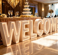 Grandes lettres en PVC, lettres géantes lumineuses à LED pour fête d'anniversaire, mariage, boutique de détail, décoration d'événements