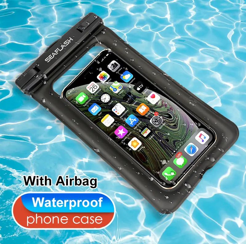 Hot-selling Tpu Water Proof Mobile Phone Pouch Case Running Armband Waterproof Phone Bag With Lanyard