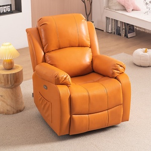 モダンな木製フレームのシングルリクライニングソファ、多機能レイジーソファチェア、マッサージ機能付きリビングルームレジャーソファチェア - Product Image 2