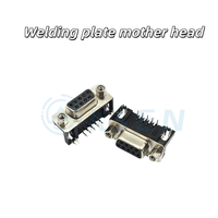 Connecteur de port série RS232 DB9 femelle/mâle, interface 9 broches, carte sans soudure, câble de soudure 9 broches, coque métallique DR9
