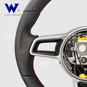Volante de Cuero de Alta Calidad para Porsche Cayenne, Boxster, Cayman 987, Panamera 718, 911, 997, 985, 981 Mk2, <span class=keywords><strong>Macan</strong></span> 718, 970, 958 - Product Image 3