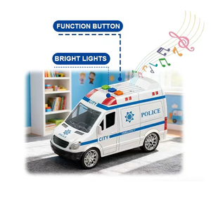 Ensemble de camions de ville à friction QS de haute qualité pour enfants, jouets en plastique, 2 styles, modèle d'<span class=keywords><strong>ambulance</strong></span> à l'échelle 1:100, jouets de simulation de véhicules avec son - Product Image 4