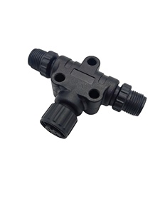 Répartiteur M12 A-Code NMEA 2000 T 4 broches 2 mâles vers 1 femelle pour CANopen DeviceNet Automobile Nylon - Product Image 3
