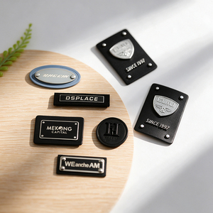 Parche de Cuero PU y Metal Personalizado, Etiqueta de Identidad de Marca Única para Pantalones Cargo, Sombreros Fedora, Bolsas de Almacenamiento, Bufandas de Algodón - Product Image 3