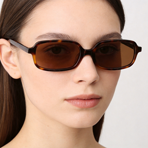 New Arrival OEM SA0500 Unisex Narrow Rectangle Sunglasses Full Rim Tortoise Frame UV400 Protection Outdoor Sun Adult - Product Image 1