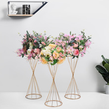 Đạo cụ đám cưới đường hướng dẫn sắt hoa sắp xếp eo nhỏ đường hướng dẫn đám cưới Bảng hoa trang trí cột - Product Image 2