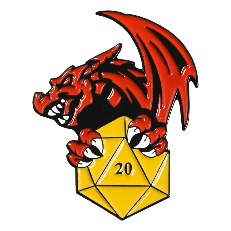 Hot Game Dungeons And Dragons Revers Pin Custom Cartoon Emaille Pins Hard Voor Fans Decoratie