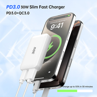 Tommox 30W PD Adaptateur EU/KR Type-C Chargeur Super Rapide Chargeurs Cube pour Samsung Galaxy S21/S21 S22 S23 Plus