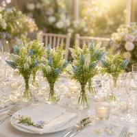 Bouquet réaliste fait main de jacinthes artificielles Muscari, mini-jacinthes artificielles, verdure moderne longue durée pour la maison et les tables de mariage