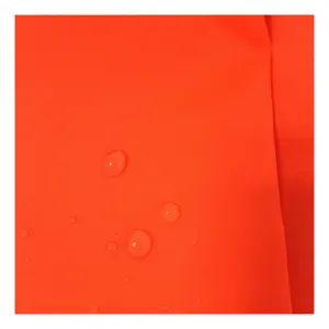 210D Nylon Fluorescerende Oranje Anti-Ultraviolet Pu Gecoat Windzak Stof
