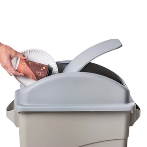 Poubelle d'hôtel en plastique de grande capacité 70L, couvercle d'oscillation d'aile de poubelle de bureau - Product Image 4