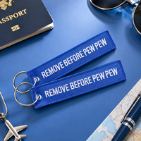 Porte-clés d'aviation brodés personnalisés de haute qualité, colorés et en forme spéciale, pour cadeaux publicitaires d'entreprise