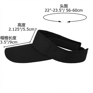 Visor Baseball Cap Pure Cotton Solid Color Flat Brim Unisex Sun Hat High Ponytail Design Student Empty Top Cap - Product Image 4