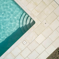 Carreaux de sol extérieurs en calcaire beige du Portugal Revêtement mural Escalier extérieur Porto Beige Moleanos Pavé calcaire pour maison