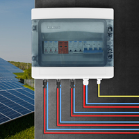 Boîtier de combinateur photovoltaïque solaire TOMZN avec protection contre la foudre, 3 entrées 1 sortie, CC 1000V, fusible MCB SPD, boîte étanche IP65, 12 voies
