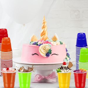 2 oz 2oz Plastic Shot Glasses Colored Mini Multicolor Party Colorful Cups for <strong>Drinking</strong> Tastings Served Snacks <strong>Jello</strong> Tasting - Product Image 2