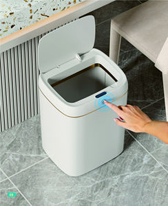 <span class=keywords><strong>Poubelle</strong></span> automatique à capteur intelligent BX 11L/13L blanche avec garniture dorée pour salle <span class=keywords><strong>de</strong></span> bain, chambre, <span class=keywords><strong>cuisine</strong></span>, bureau - Product Image 3