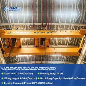 Vente directe usine : Pont roulant <span class=keywords><strong>à</strong></span> double chariot 50 tonnes 100 tonnes, Pont roulant <span class=keywords><strong>à</strong></span> double poutre 10 tonnes 20 tonnes, robuste, télécommandé, <span class=keywords><strong>prix</strong></span> - Product Image 2