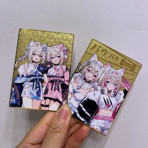 การ์ดสะสมเกมอะนิเมะแบบโลหะผสมสีทองลายการ์ตูนอนิเมะแบบกำหนดเอง - Product Image 4