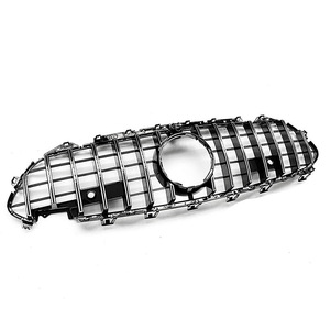 Parrilla vertical GT Mercedes-Benz C257, completamente negra con franjas plateadas, ABS, reemplazo frontal para modelos CLS 2019-2022 - Product Image 3