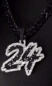 Pendentif personnalisé moderne avec chiffres et lettres, serti de diamants Moissanite VVS, en argent sterling 925, bijoux hip-hop pour homme - Product Image 3