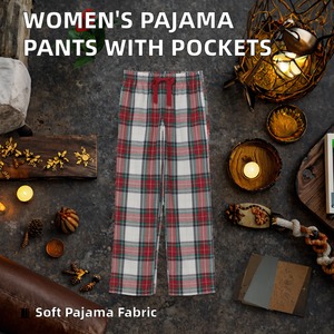 Pantalones de Pijama de Verano/Invierno de Marca Propia para Adultos, Adolescentes y Mujeres, Pantalones Largos de Descanso con Cierre de Cordón, Suaves y Vintage para Dormir - Product Image 2